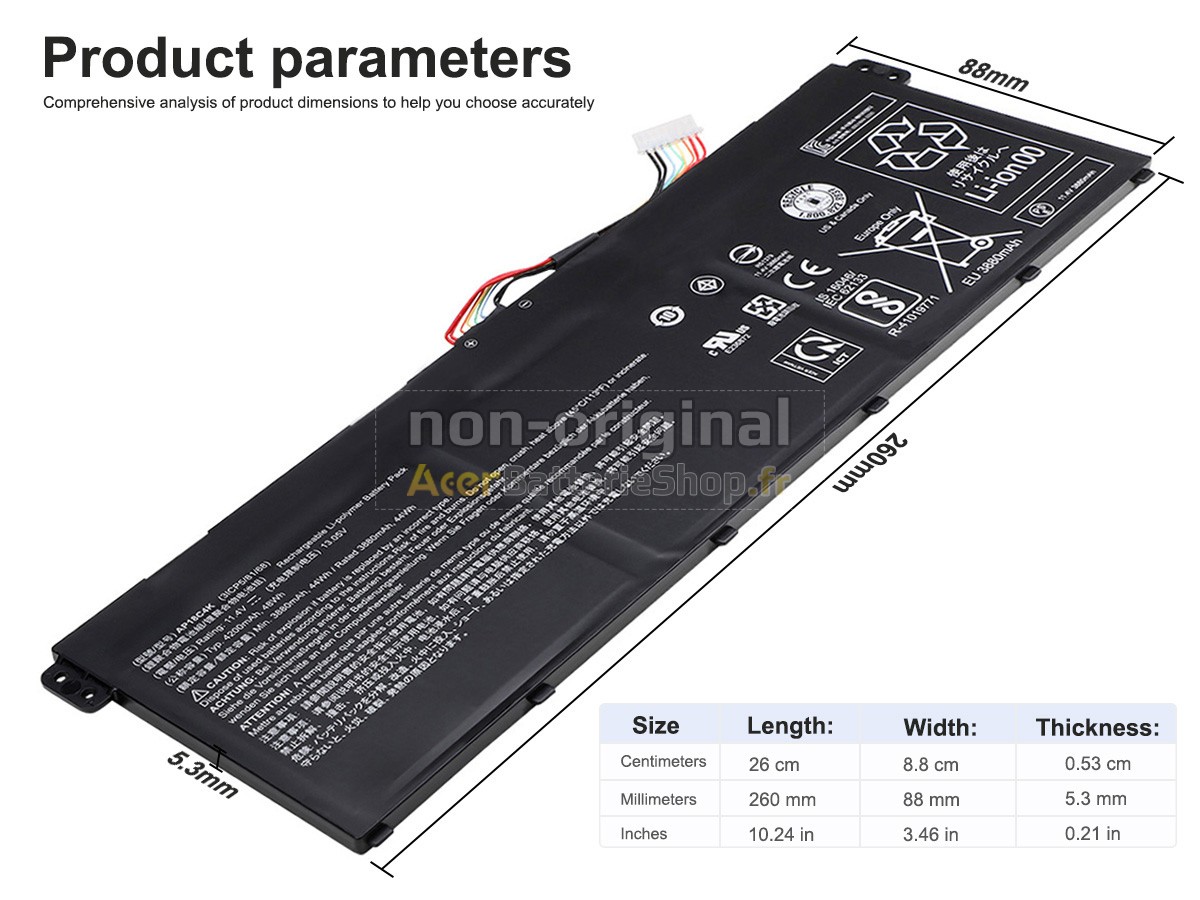 Batterie de haute performance pour Acer Aspire 3 A315-44P-R636