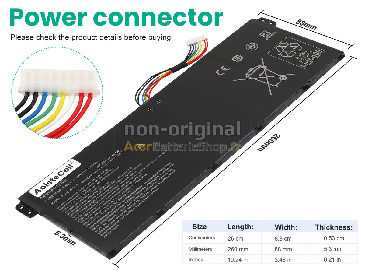 Batterie de haute performance pour Acer Aspire 3 A315-58-307D