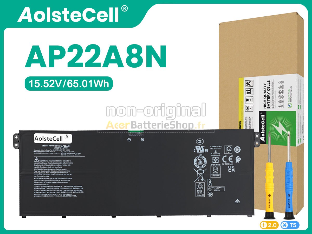 Batterie de haute performance pour Acer AP22A8N(4ICP4/65/123)